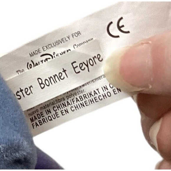 Disney Store EEYORE w/ EASTER BUNNY BASKET Winnie the Pooh Bean Bag Plush - Picture 6 of 10